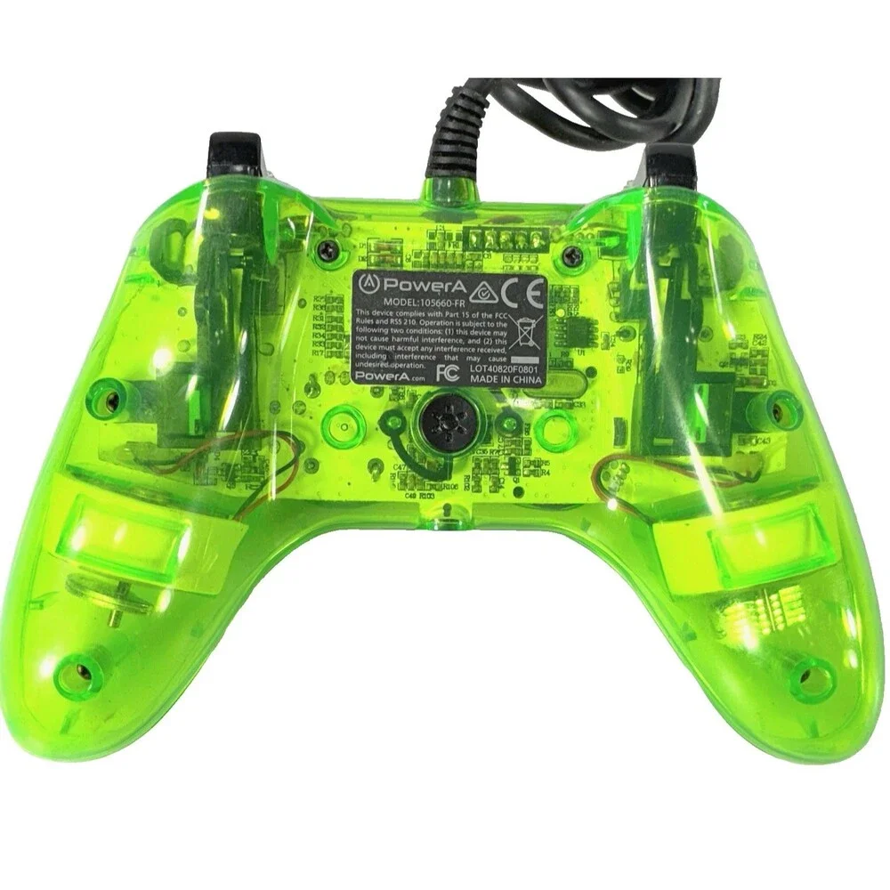 Xbox PowerA #105660-FR Mini Transparent Green Wired Controller Tested